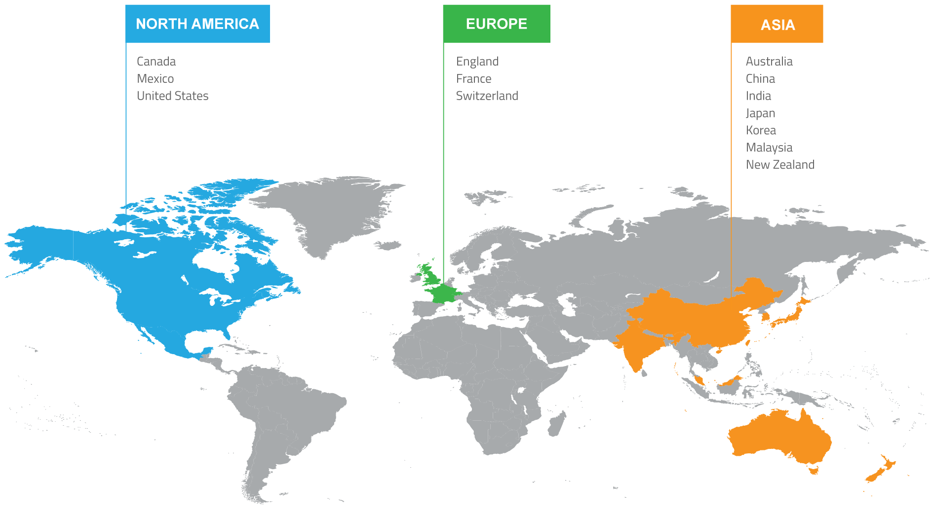 Semtech Worldwide Locations Map